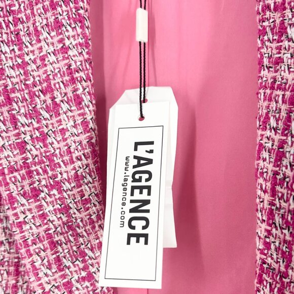 NWT L'Agence Kenzie Double Breasted Tweed Blazer Jacket - Picture 6 of 9